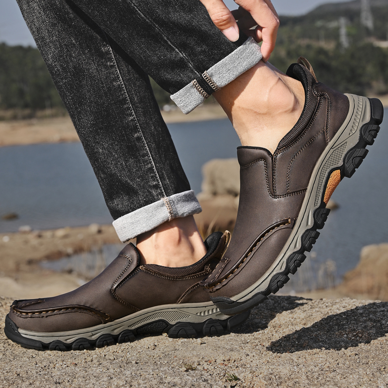 ⏰Last Day! 45% OFF  🔥MANTRAFF®Men's Genuine Leather Walking Shoes with Arch Support & Wide Toe Box