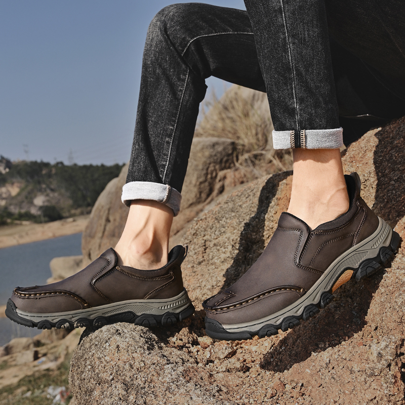 ⏰Last Day! 45% OFF  🔥MANTRAFF®Men's Genuine Leather Walking Shoes with Arch Support & Wide Toe Box