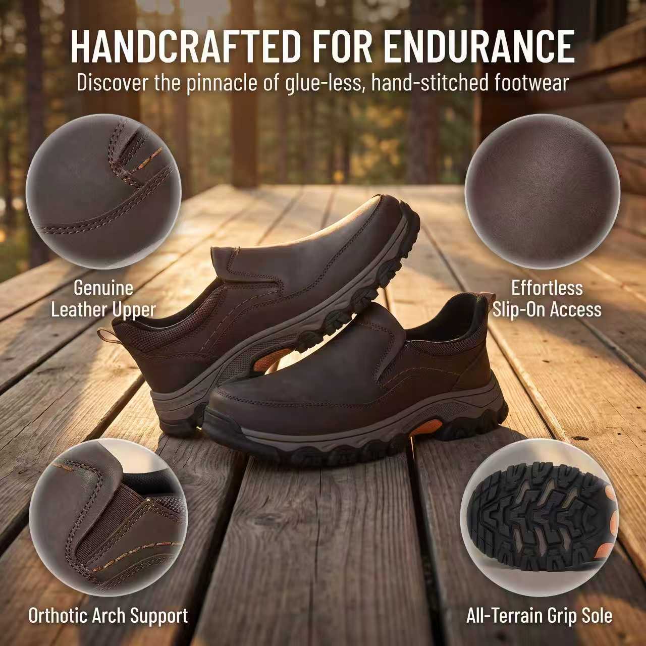⏰Last Day!45% OFF 🔥MANTRAFF® Men's Genuine Leather Orthopedic Walking Shoes