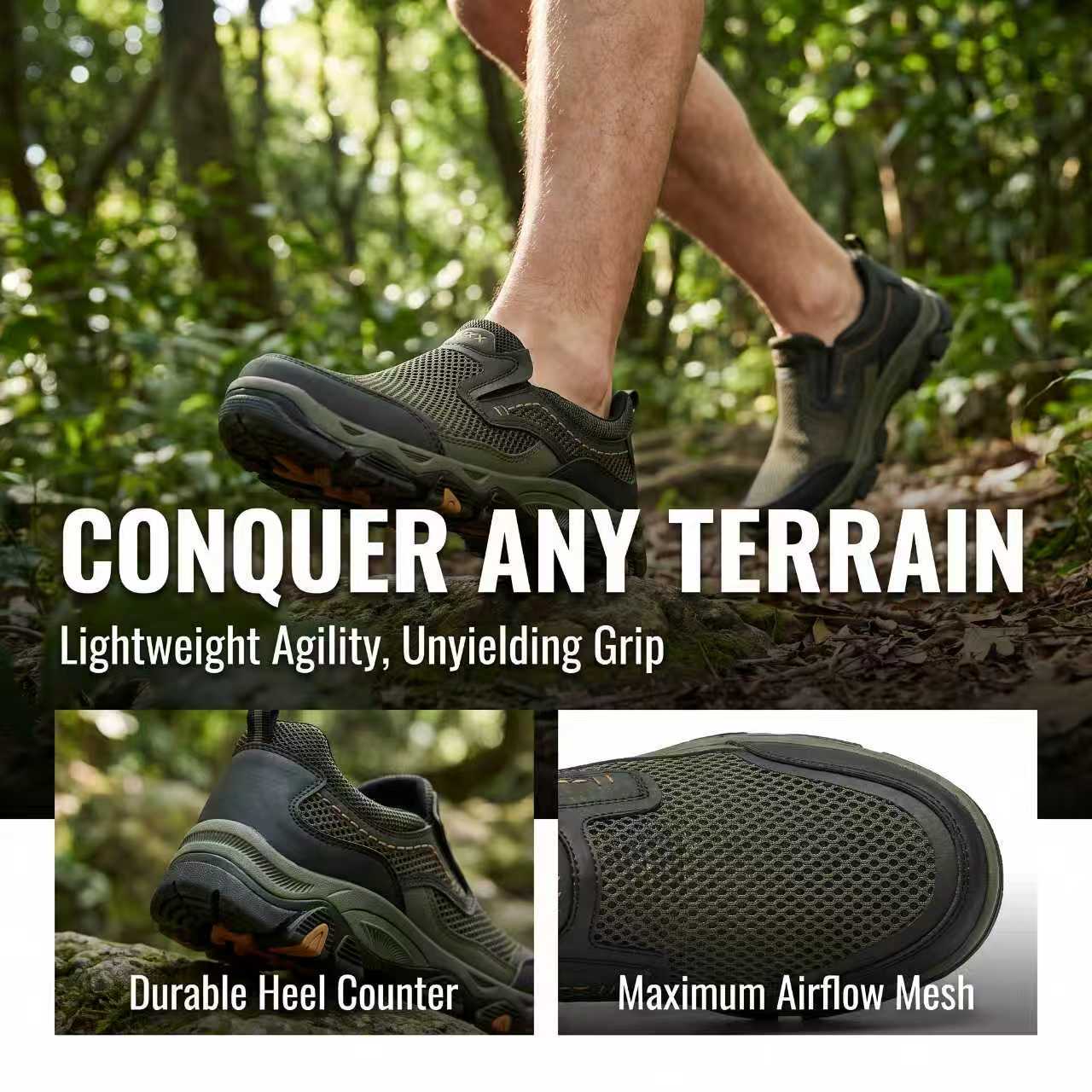 ⏰Last Day! 45% OFF  🔥MANTRAFF®Men's Handmade Genuine Leather Outdoor Breathable Walking Shoes