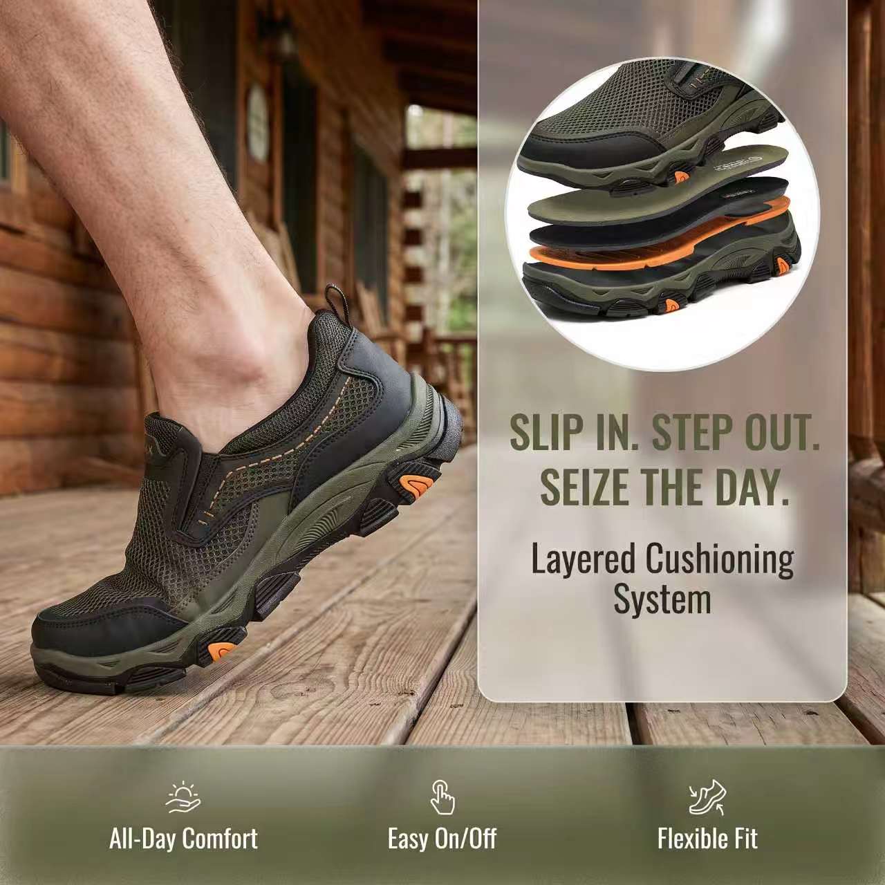 ⏰Last Day! 45% OFF  🔥MANTRAFF®Men's Handmade Genuine Leather Outdoor Breathable Walking Shoes