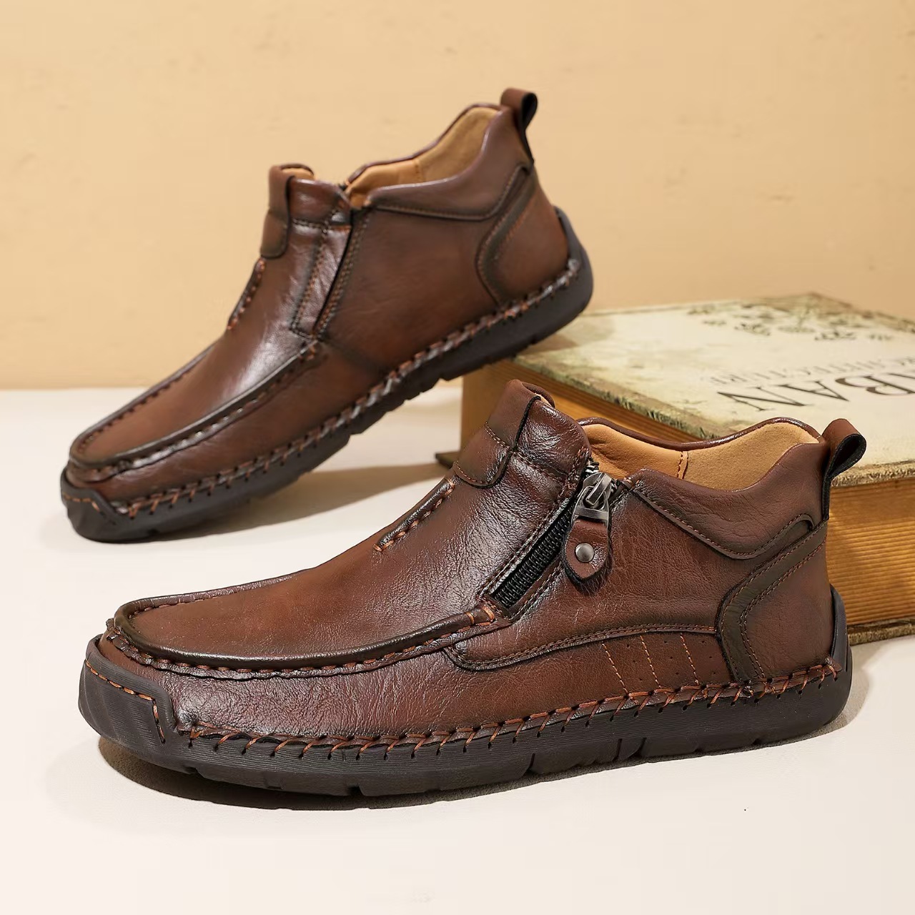 ⏰Last Day! 45% OFF🔥MANTRAFF®Men’s Mid-Top Slip-On Knit Walking Shoes