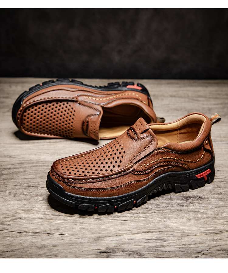 ⏰Last Day!45% OFF 🔥MANTRAFF®Men's Handcrafted Genuine Leather Perforated Casual Loafers