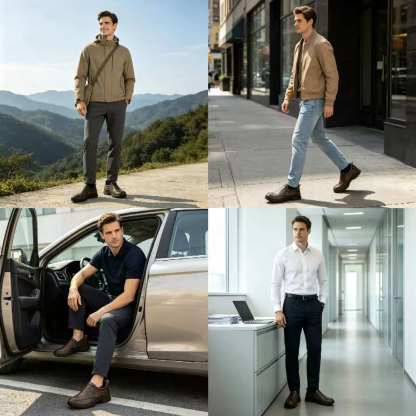 ⏰Last Day! 45% OFF  🔥MANTRAFF®Men's Full-Grain Leather Slip-On Outdoor Casual Shoes