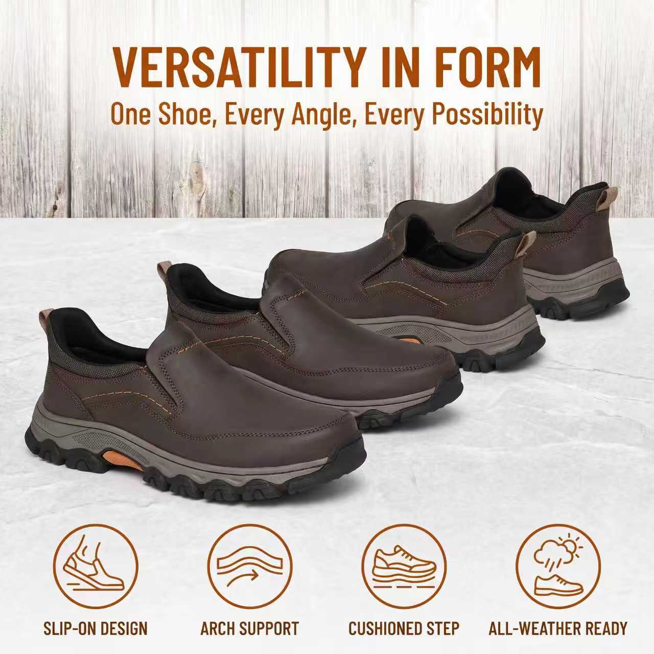 ⏰Last Day!45% OFF 🔥MANTRAFF® Men's Genuine Leather Orthopedic Walking Shoes