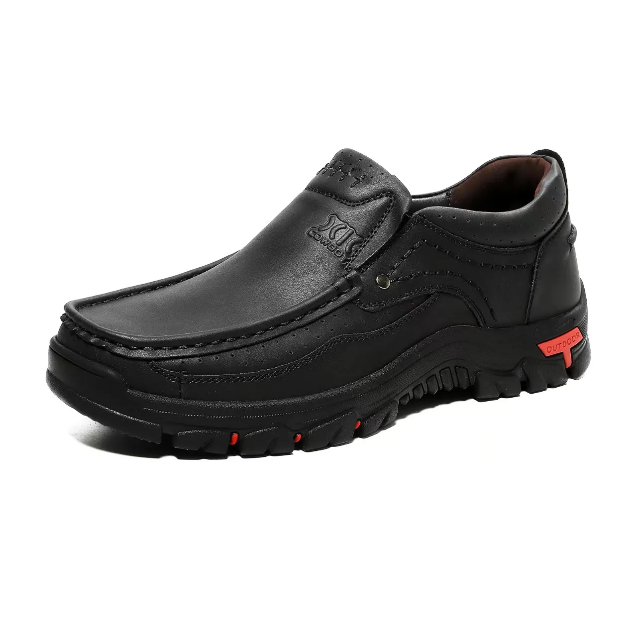 Men's Handcrafted Wide Toe Outdoor Loafers | Arch Support Leather Shoes