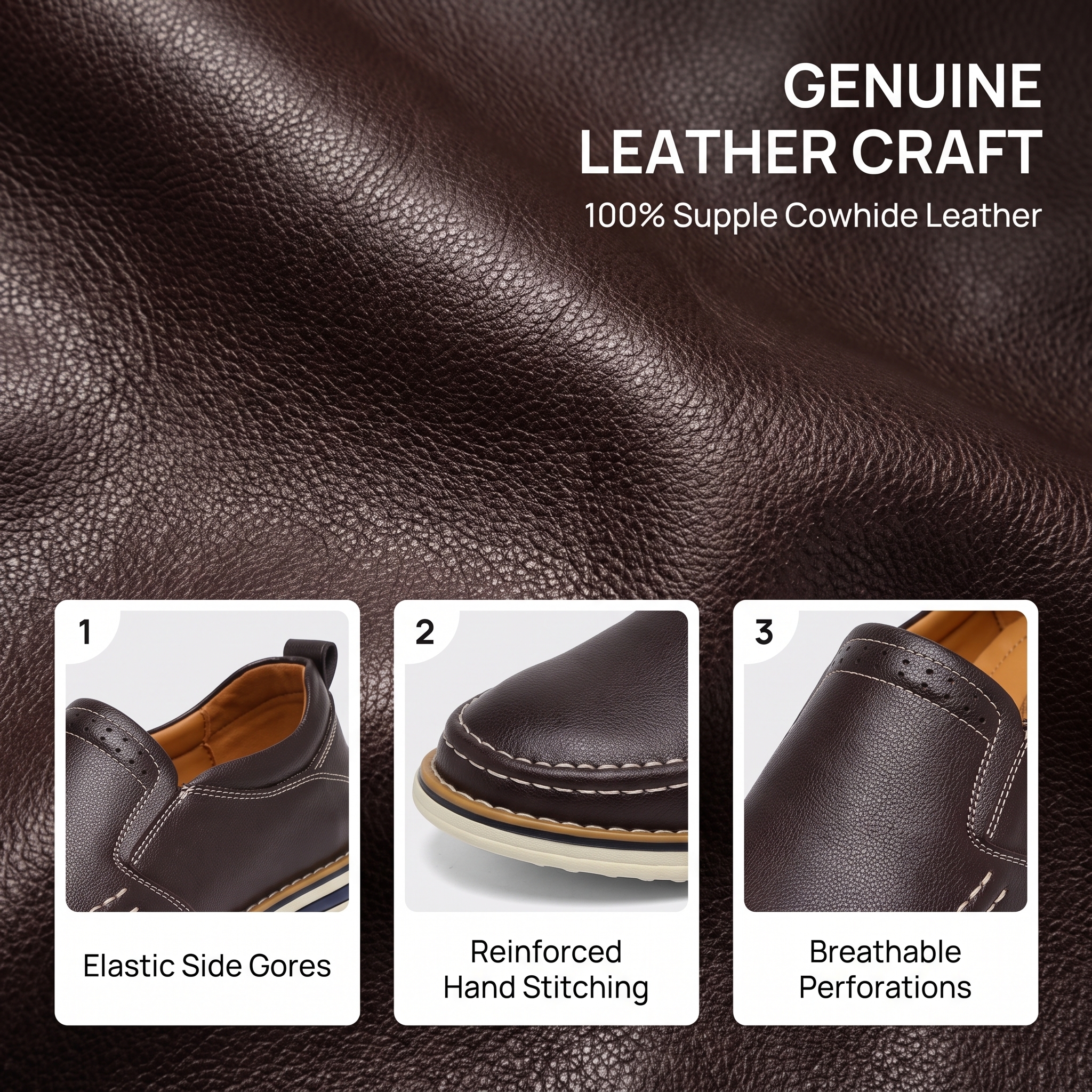 ⏰Last Day! 45% OFF  🔥MANTRAFF®Men’s Hand-Stitched Full Grain Leather Slip-On Shoes