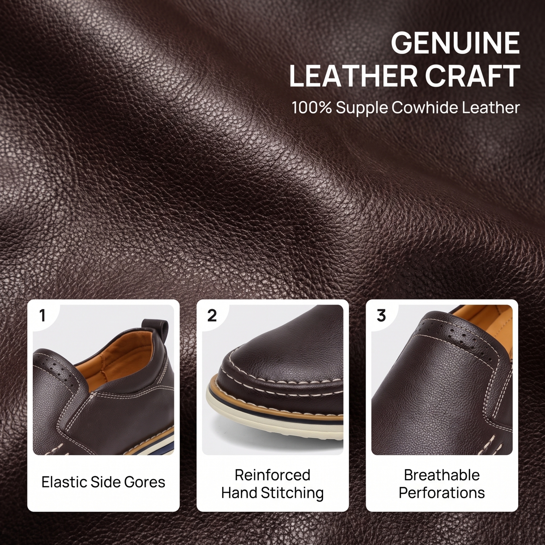 ⏰Last Day! 45% OFF  🔥MANTRAFF®Men’s Hand-Stitched Full Grain Leather Slip-On Shoes