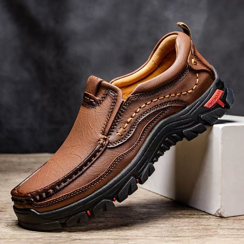 mantraff men handmade genuine leather orthopedic walking shoes