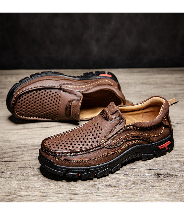 ⏰Last Day!45% OFF 🔥MANTRAFF®Men's Handcrafted Genuine Leather Perforated Casual Loafers