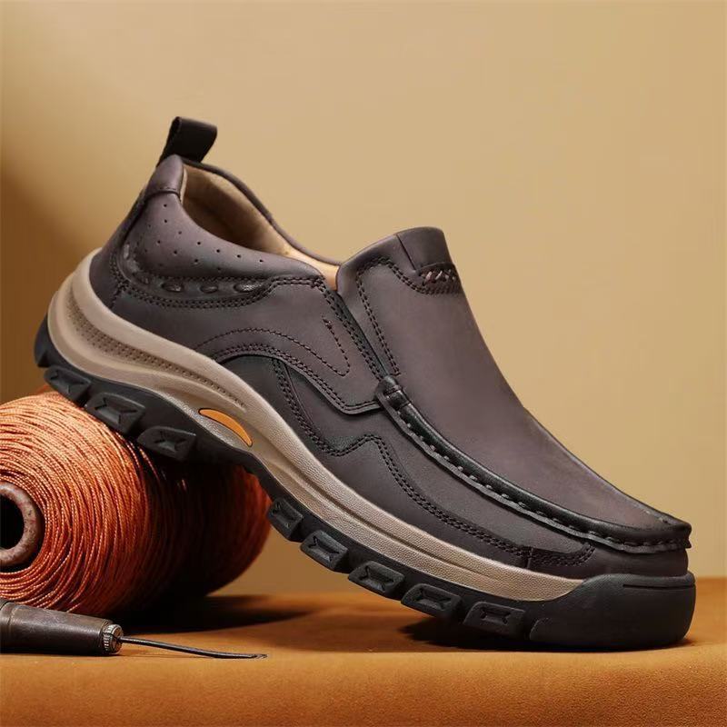 ⏰Last Day! 45% OFF  🔥MANTRAFF®Men's Genuine Leather Walking Shoes with Arch Support & Wide Toe Box