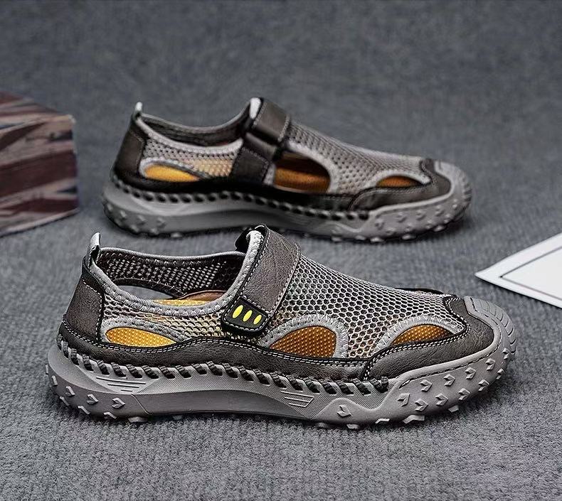 ⏰Last Day! 45% OFF 🔥MANTRAFF®Men's Handcrafted Genuine Leather Orthopedic 2 in 1 Sandals