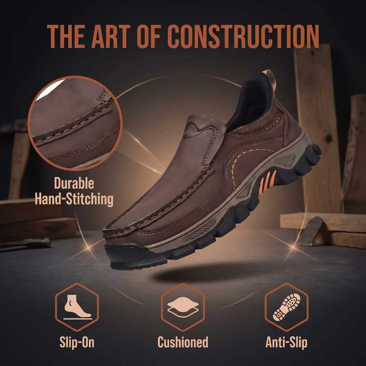 ⏰Last Day! 45% OFF 🔥MANTRAFF®Men's Handmade Genuine Leather Orthopedic Walking shoes