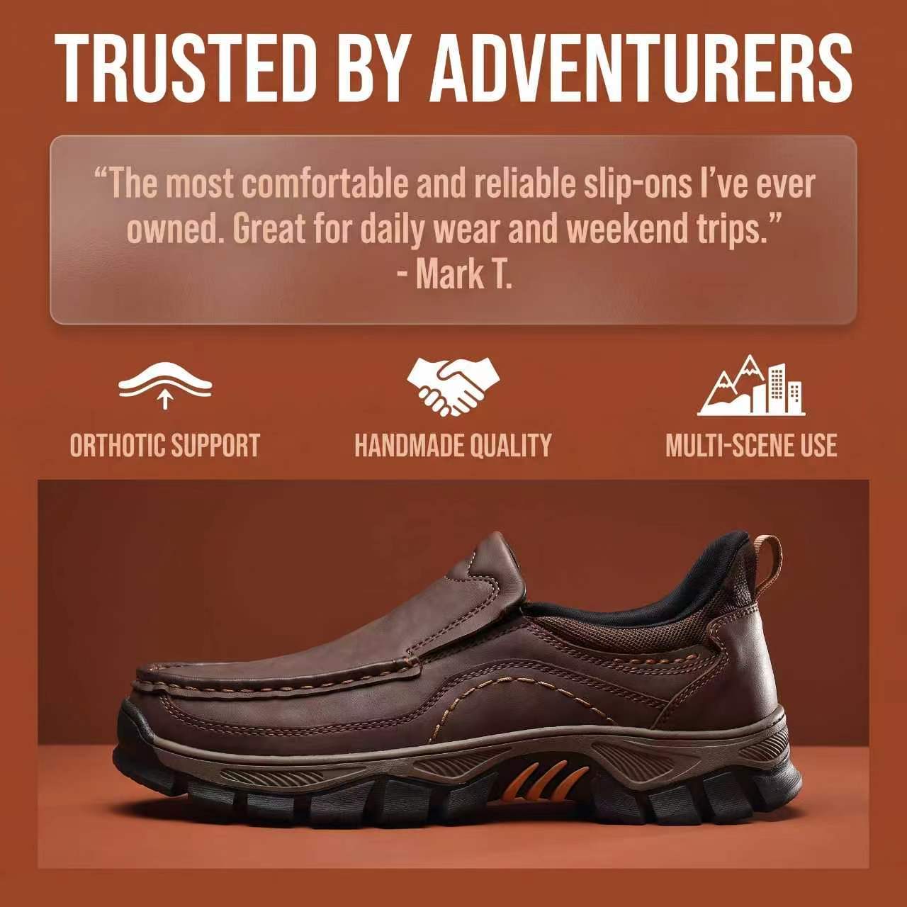 ⏰Last Day! 45% OFF 🔥MANTRAFF®Men's Handmade Genuine Leather Orthopedic Walking shoes
