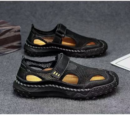 ⏰Last Day! 45% OFF 🔥MANTRAFF®Men's Handcrafted Genuine Leather Orthopedic 2 in 1 Sandals