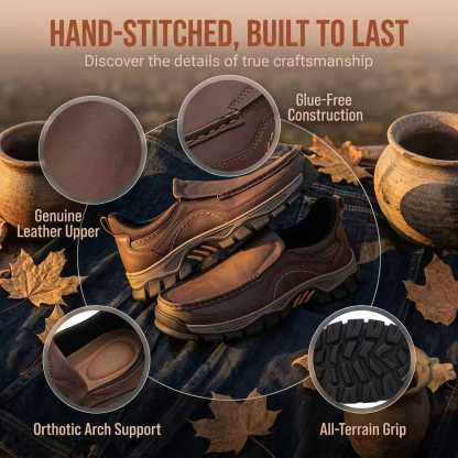 ⏰Last Day! 45% OFF 🔥MANTRAFF®Men's Handmade Genuine Leather Orthopedic Walking Shoes