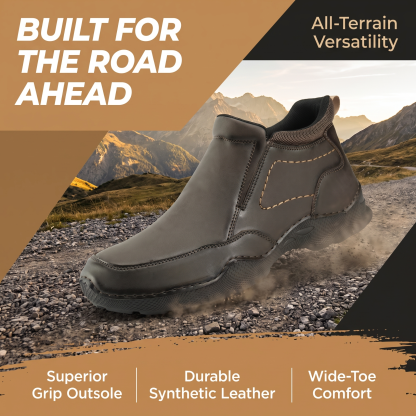 ⏰Last Day! 45% OFF  🔥MANTRAFF®Men's Slip‑On Outdoor Work Shoes, Arch Support Casual Hiking Loafers