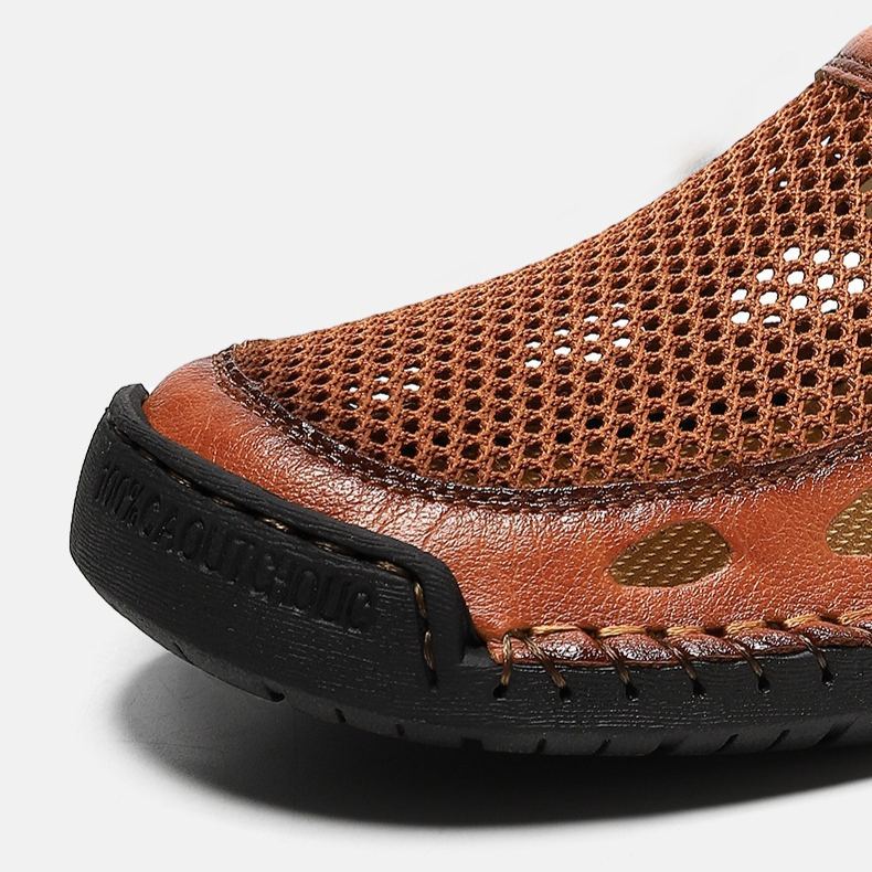 🔥 MANTRAFF®Men's Orthopedic Mules (Breathable Mesh and Genuine Leather)