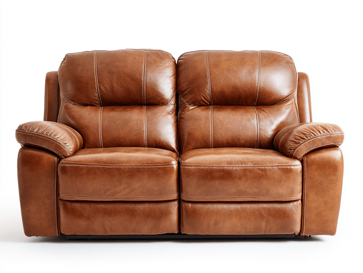 Canapé 2 places inclinable cuir 200×95 cm – marron – avec repose-tête et mécanisme incliné électrique-Warmthix