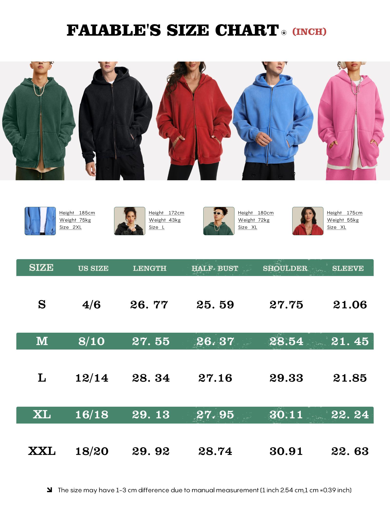 Women's Double Zip Up Oversized Acid Wash Hoodie Heavyweight Fleece Cotton for Casual Outings and Everyday Wear