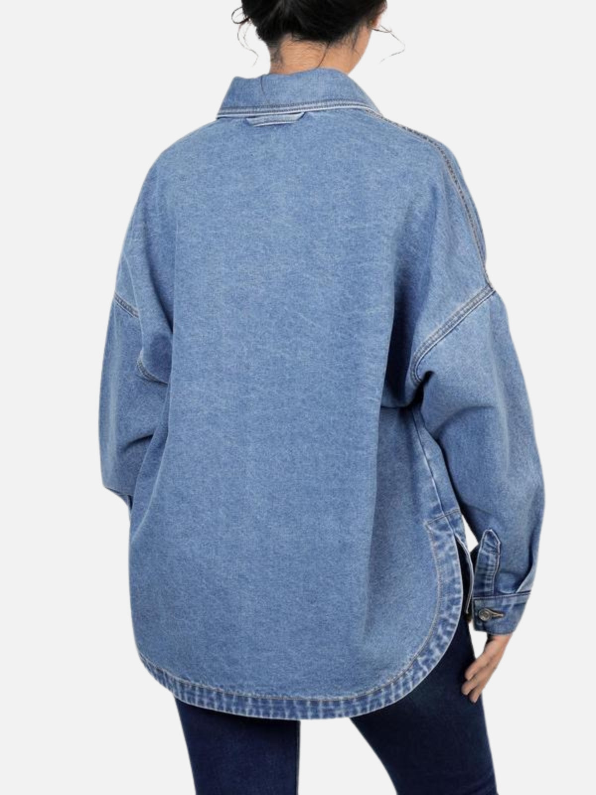 ⏰Last Day Free Shipping Capri⏰Modal Drop Shoulder Denim Jacket