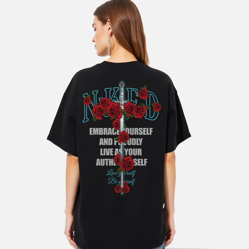 ROSE SWORD PRINT T-SHIRT V2