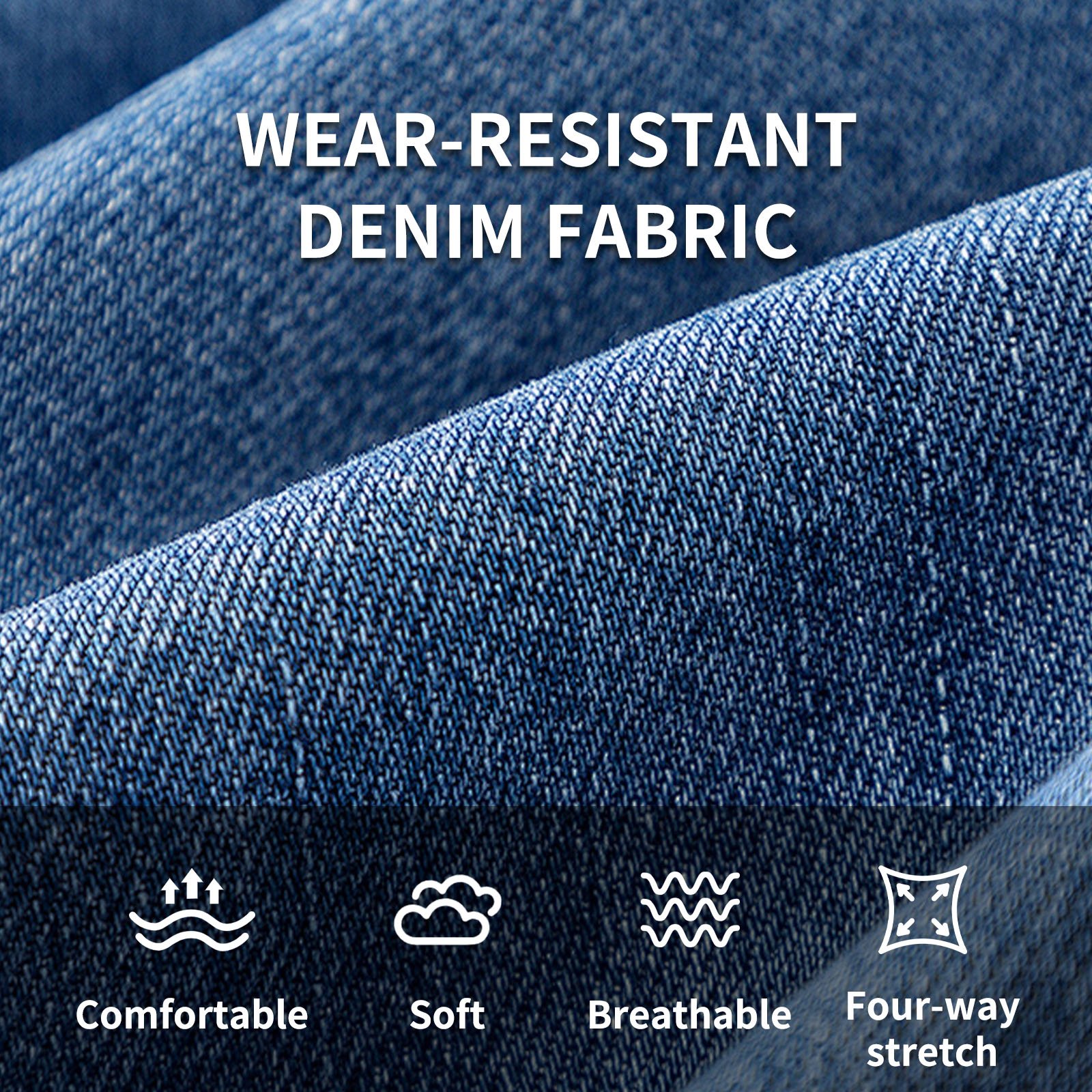 🏆 SALE 49% OFF - Women's High-Waisted Washed Baggy Wide-Leg Stretchy Knit Jeans with Multiple Pockets – Comfortable Casual Denim