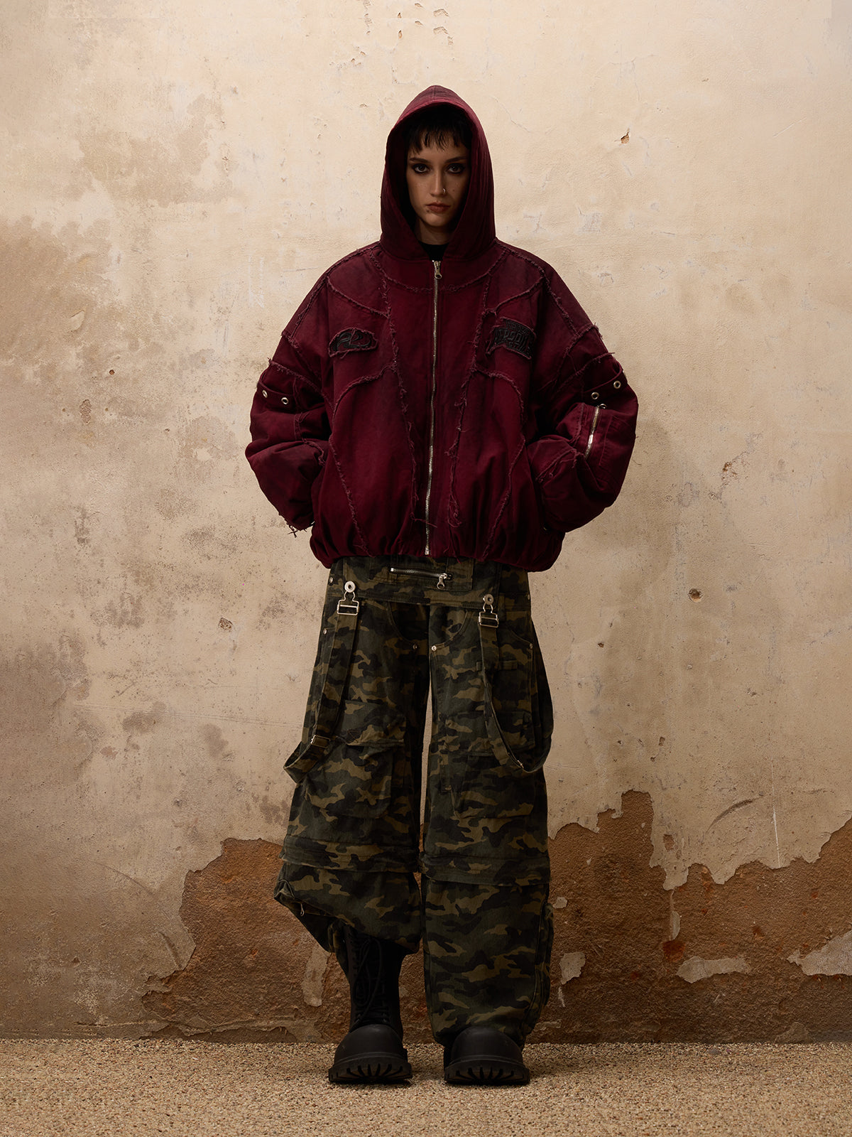 Personsoul Hand Brushed Dirty Cotton Coat