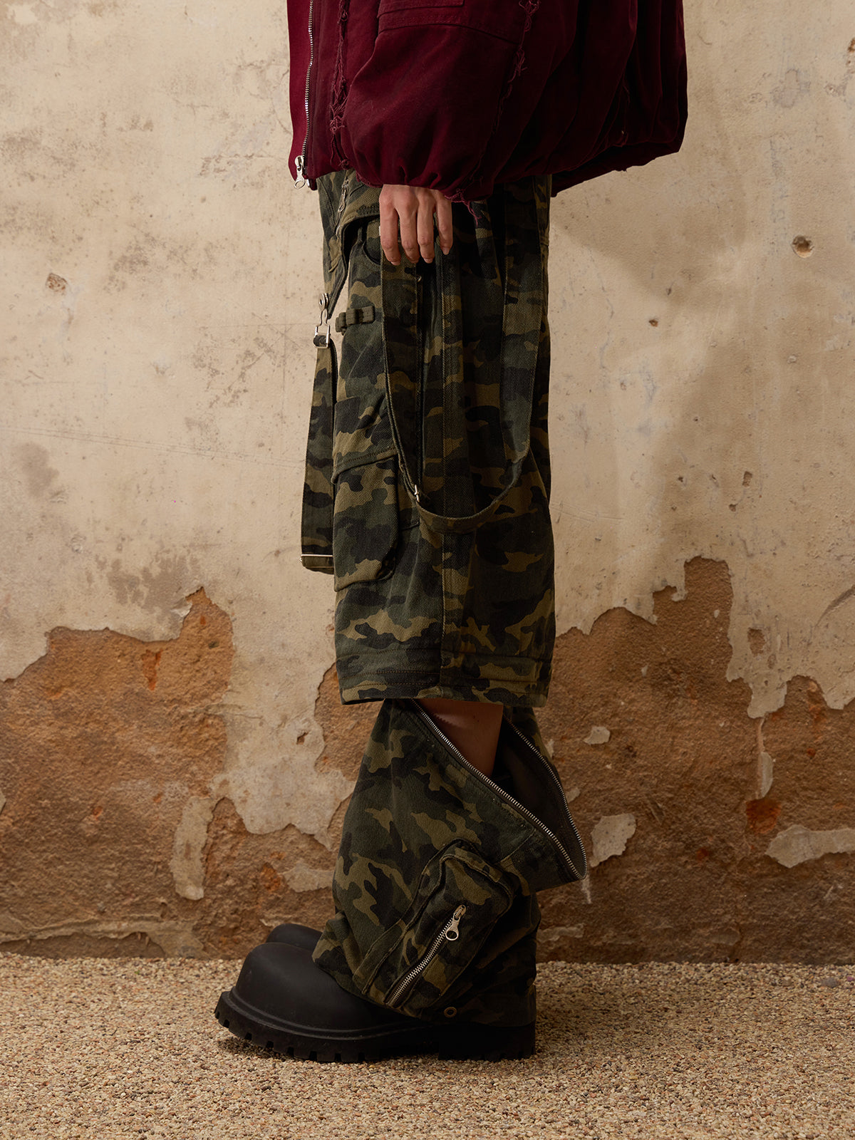 Personsoul Camouflage Overalls