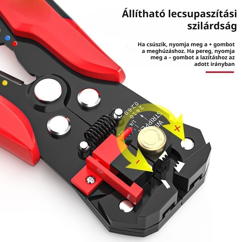  Állítható huzalcsupaszító és vágó, villanyszerelő szerszámkészlet