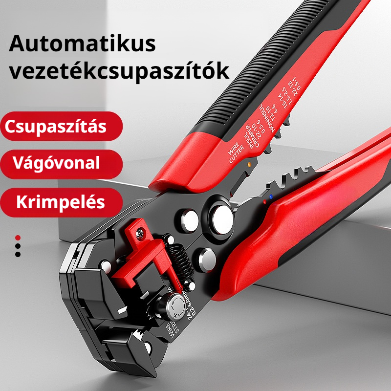  Állítható huzalcsupaszító és vágó, villanyszerelő szerszámkészlet