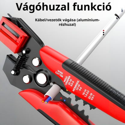  Állítható huzalcsupaszító és vágó, villanyszerelő szerszámkészlet