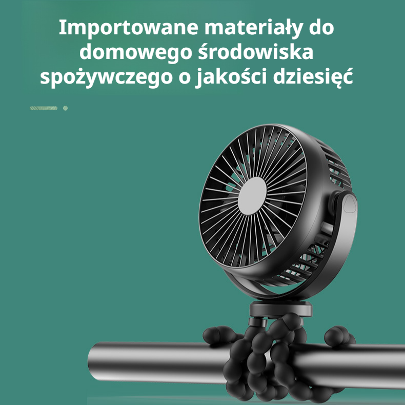  wentylator ośmiornica, przenośny, do użytku na zewnątrz, cichy i o dużej mocy