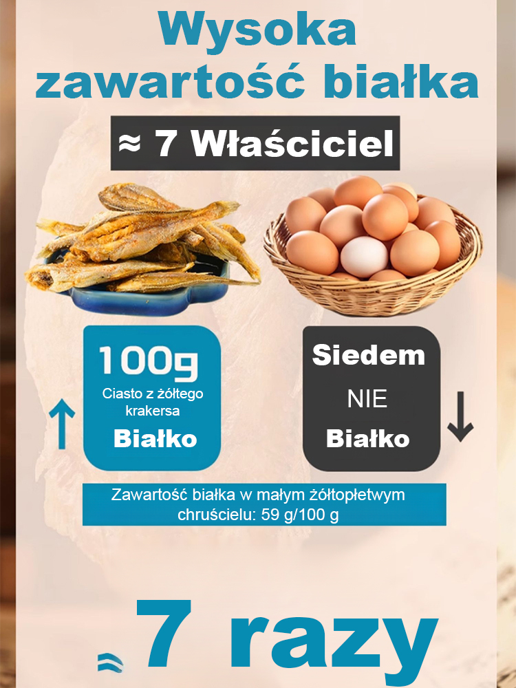 【150 sztuk w opakowaniu】 Wysokobiałkowa, gotowa do spożycia, suszona ryba głębinowa ❤ Nie smażona, niskokaloryczna | Niskosodowa