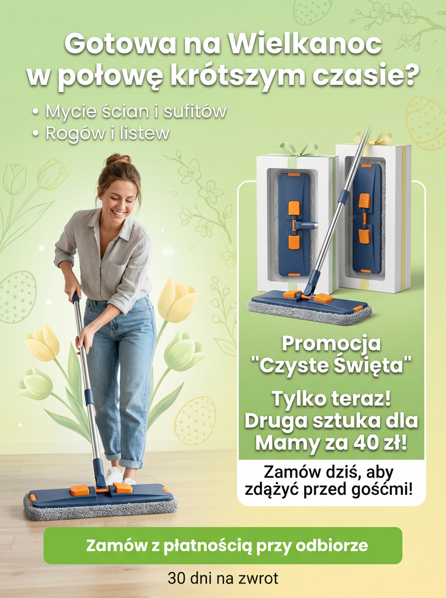 Mop Płaski Nowej Generacji | Technologia Politechniki Krakowskiej | Do Paneli i Płytek Bez Smug 🏠✨