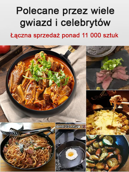 【Naturalne żelazo】Ręcznie kuta żelazna patelnia bez powłoki🍳trwała i odporna na rdzę