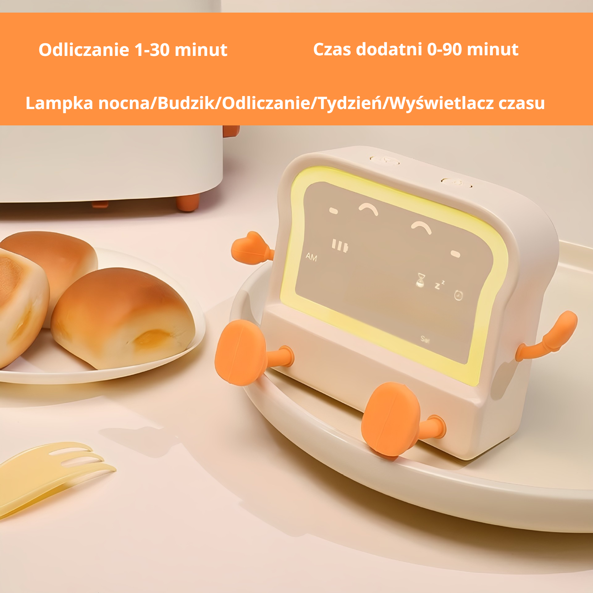 Inteligentny mały budzik do domu z wieloma funkcjami czasowymi