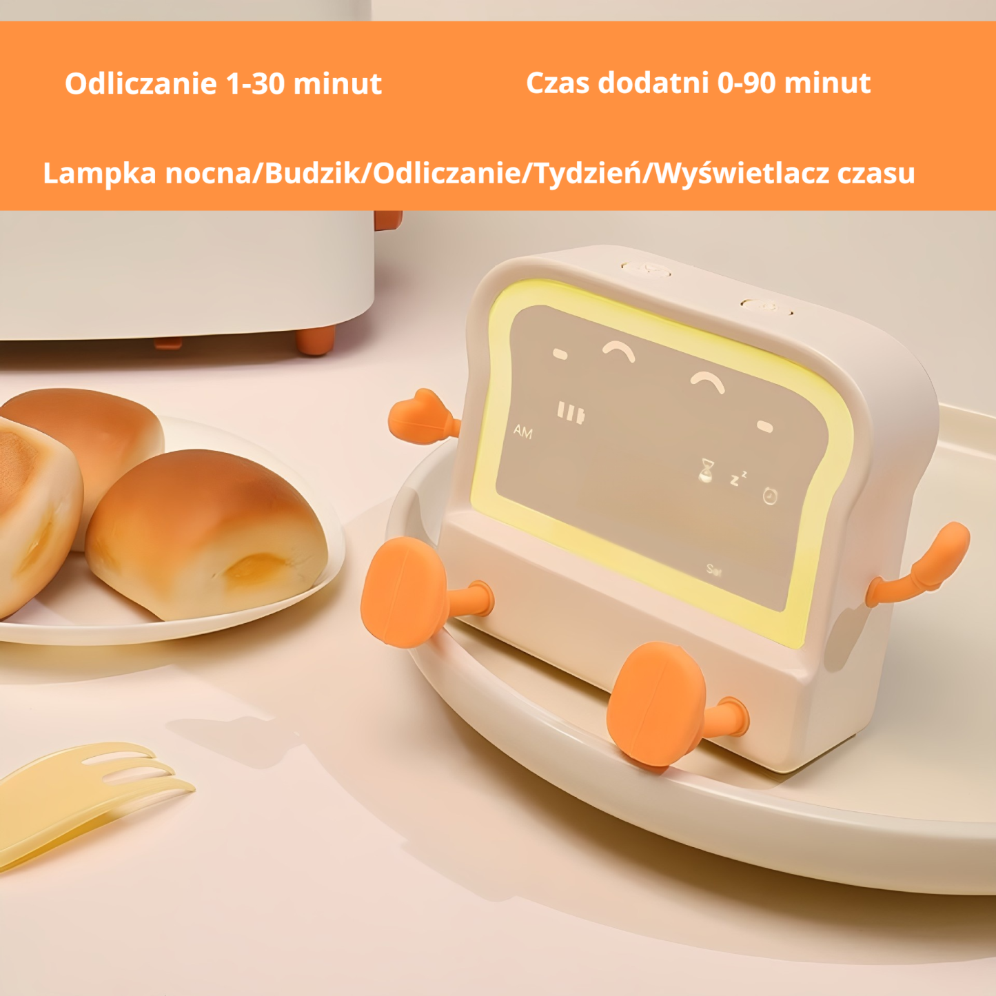 Inteligentny mały budzik do domu z wieloma funkcjami czasowymi