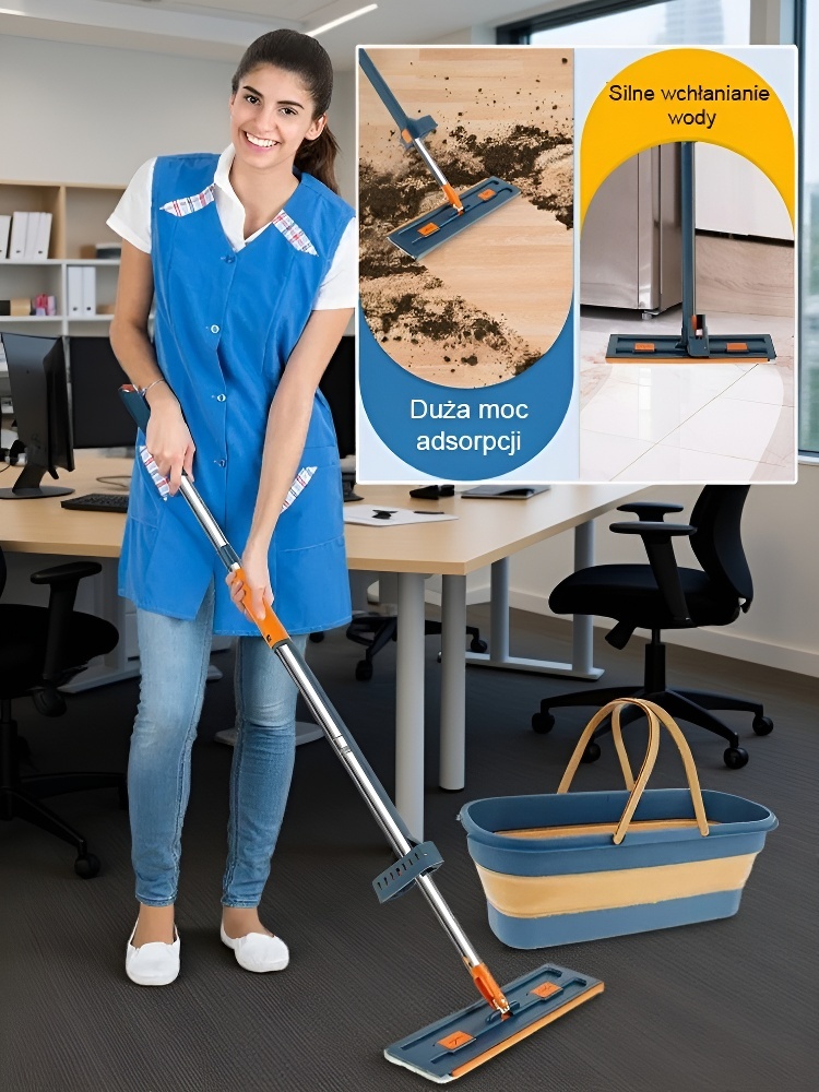Mop Płaski Nowej Generacji | Technologia Politechniki Krakowskiej | Do Paneli i Płytek Bez Smug 🏠✨