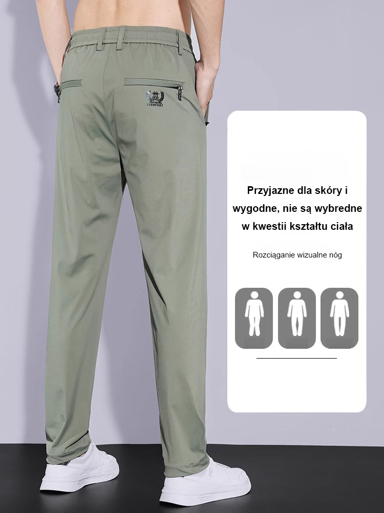 【Limitowane 100 sztuk】Ultralekkie Męskie Spodnie Chłodzące 3D | Efekt -8°C | Oddychające | Bez Prasowania 👖