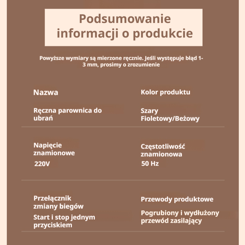 Domowe mini żelazko ręczne, wiszące, wygodna prasowalnica do ubrań