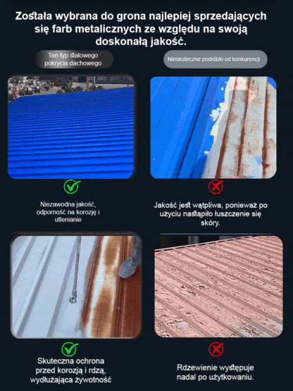 10-w-1 Wodorozcieńczalna Farba do Metalu i Rdzy |Technologia Polimerowa | Trwałość 10 Lat 🏠