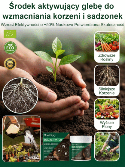 MoonSpry Aktywator Gleby | Organiczny Nawóz z 10mld Mikrobów | Spulchniacz Ziemi 🌿🌱
