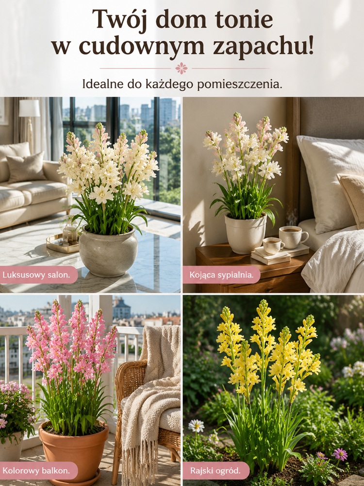 【Darmowa wysyłka】🌸Bulwy Tuberozy | Zapach Perfum | Łatwa Uprawa | Kwitnie w 30 Dni | -50% Off🌸