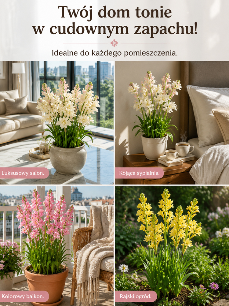 【Darmowa wysyłka】🌸Bulwy Tuberozy | Zapach Perfum | Łatwa Uprawa | Kwitnie w 30 Dni | -50% Off🌸