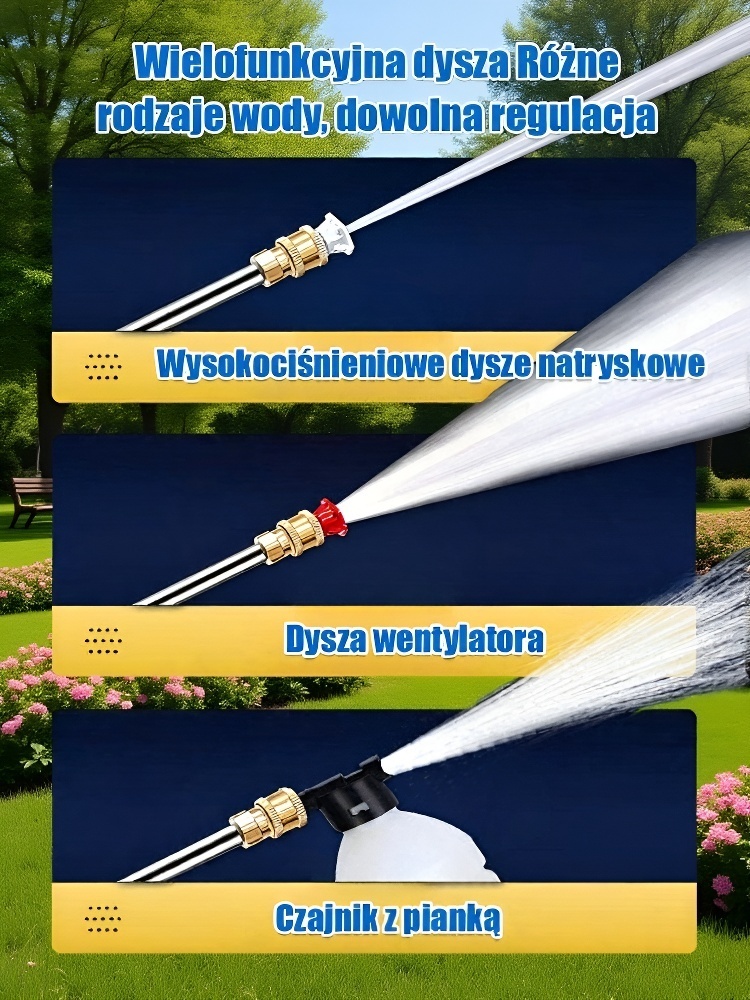 【30-letnia żywotność】Przenośna domowa elektryczna myjka wysokociśnieniowa🚗💦 Koniec z czekaniem w kolejce na myjniach samochodowych! Lekka, bezprzewodowa i wydajna.