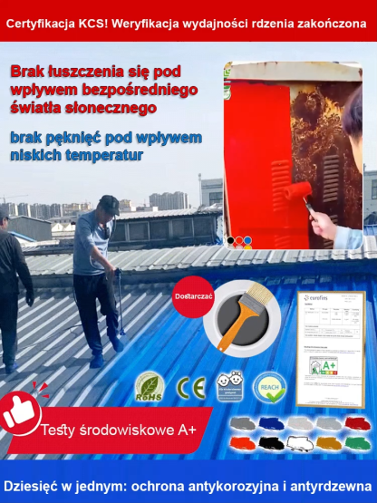 10-w-1 Wodorozcieńczalna Farba do Metalu i Rdzy |Technologia Polimerowa | Trwałość 10 Lat 🏠
