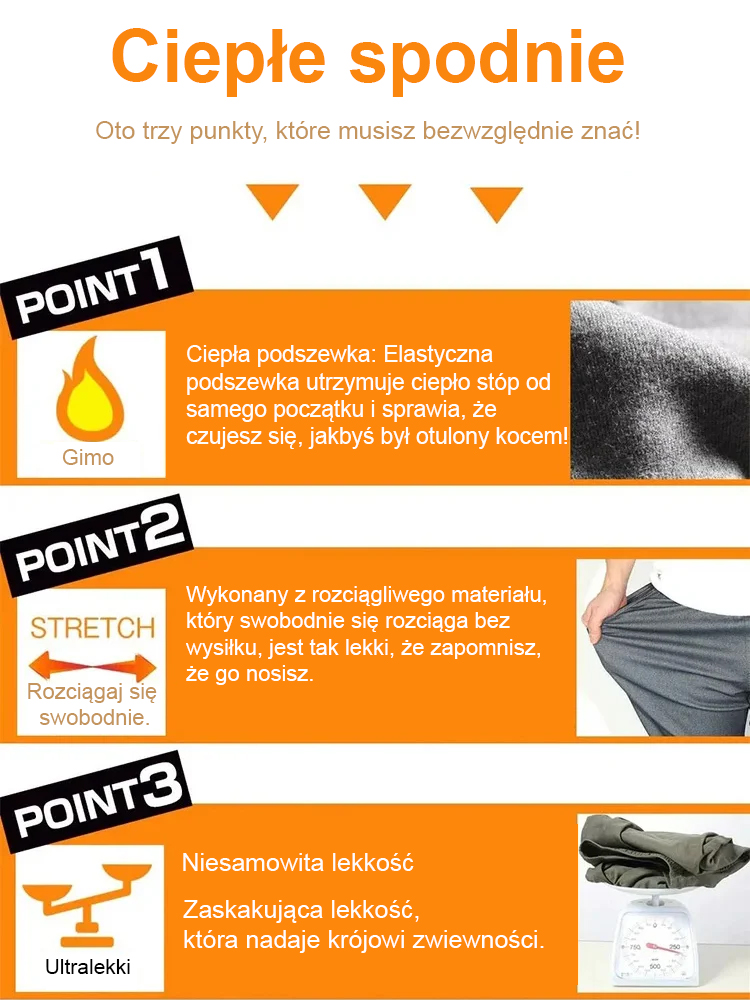 🔥【Automatyczne ogrzewanie】 Spodnie casualowe z prostą nogawką i podszewką z polaru: ❄️Utrzymują ciepło nawet w temperaturze -30 stopni Celsjusza! ✨Miękkie i niegniotące się