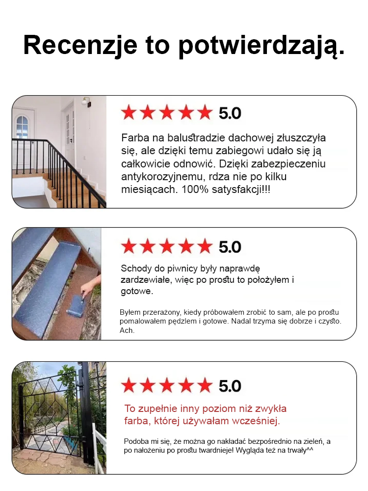 10-w-1 Wodorozcieńczalna Farba do Metalu i Rdzy |Technologia Polimerowa | Trwałość 10 Lat 🏠