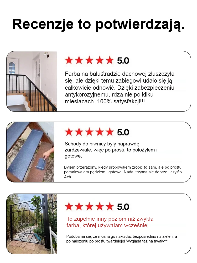 10-w-1 Wodorozcieńczalna Farba do Metalu i Rdzy |Technologia Polimerowa | Trwałość 10 Lat 🏠